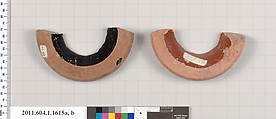Terracotta fragments of kylikes (drinking cups), Terracotta, Greek, Attic