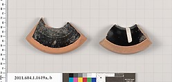 Terracotta fragments of kylikes (drinking cups), Terracotta, Greek, Attic