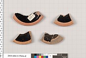 Terracotta fragments of kylikes (drinking cups), Terracotta, Greek, Attic