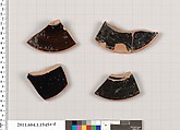Terracotta fragments of kylikes (drinking cups), Terracotta, Greek, Attic
