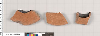 Terracotta fragments of kylikes (drinking cups), Terracotta, Greek, Attic