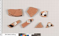 Terracotta fragments of kylikes (drinking cups), Terracotta, Greek, Attic