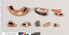 Terracotta fragments of kylikes (drinking cups), Terracotta, Greek, Attic