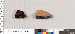 Terracotta fragments of kylikes (drinking cups), Terracotta, Greek, Attic
