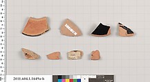 Terracotta fragments of kylikes (drinking cups), Terracotta, Greek, Attic