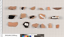 Terracotta fragments of kylikes (drinking cups), Terracotta, Greek, Attic
