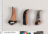 Terracotta fragments of kylikes (drinking cups), Terracotta, Greek, Attic