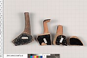 Terracotta fragments of kylikes (drinking cups), Terracotta, Greek, Attic