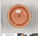 Terracotta fragment of a kylix (drinking cup), Terracotta, Greek, Attic