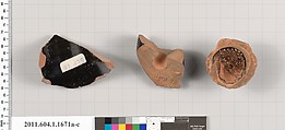 Terracotta fragments of kylikes (drinking cups), Terracotta, Greek, Attic