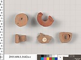Terracotta fragments of kylikes (drinking cups), Terracotta, Greek, Attic