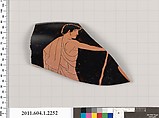 Terracotta rim fragment of a kylix (drinking cup), Attributed to the Ancona Painter [DvB], Terracotta, Greek, Attic