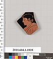 Terracotta rim fragment of a kylix (drinking cup), Terracotta, Greek, Attic