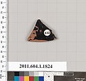 Terracotta rim fragment of a kylix (drinking cup), Terracotta, Greek, Attic