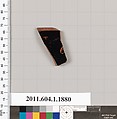 Terracotta rim fragment of a kylix (drinking cup), Terracotta, Greek, Attic