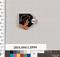 Terracotta rim fragment of a kylix (drinking cup), Terracotta, Greek, Attic