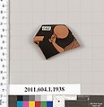 Terracotta rim fragment of a kylix (drinking cup), Terracotta, Greek, Attic