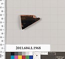 Terracotta rim fragment of a kylix (drinking cup), Terracotta, Greek, Attic