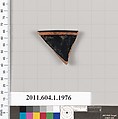 Terracotta rim fragment of a kylix (drinking cup), Terracotta, Greek, Attic