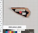 Terracotta rim fragment of a kylix (drinking cup), Attributed to the Tarquinia Painter [DvB], Terracotta, Greek, Attic