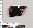 Terracotta rim fragment of a kylix (drinking cup), Terracotta, Greek, Attic