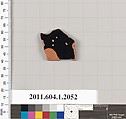 Terracotta rim fragment of a kylix (drinking cup), Terracotta, Greek, Attic
