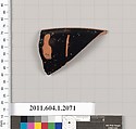 Terracotta rim fragment of a kylix (drinking cup), Terracotta, Greek, Attic