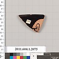Terracotta rim fragment of a kylix (drinking cup), Terracotta, Greek, Attic