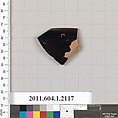 Terracotta rim fragment of a kylix (drinking cup), Terracotta, Greek, Attic