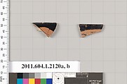 Terracotta rim fragments of kylikes (drinking cups), Terracotta, Greek, Attic