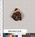 Terracotta rim fragment of a kylix (drinking cup), Terracotta, Greek, Attic