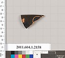Terracotta rim fragment of a kylix (drinking cup), Terracotta, Greek, Attic