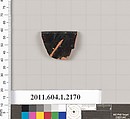 Terracotta rim fragment of a kylix (drinking cup), Terracotta, Greek, Attic