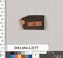 Terracotta rim fragment of a kylix (drinking cup), Terracotta, Greek, Attic