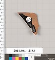 Terracotta rim fragment of a kylix (drinking cup), Terracotta, Greek, Attic