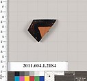 Terracotta rim fragment of a kylix (drinking cup), Terracotta, Greek, Attic