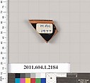 Terracotta rim fragment of a kylix (drinking cup), Terracotta, Greek, Attic
