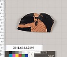 Terracotta rim fragment of a kylix (drinking cup), Terracotta, Greek, Attic