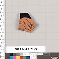 Terracotta rim fragment of a kylix (drinking cup), Terracotta, Greek, Attic