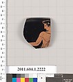 Terracotta rim fragment of a kylix (drinking cup), Terracotta, Greek, Attic