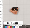 Terracotta rim fragment of a kylix (drinking cup), Terracotta, Greek, Attic