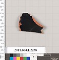 Terracotta rim fragment of a kylix (drinking cup), Terracotta, Greek, Attic