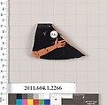 Terracotta rim fragment of a kylix (drinking cup), Terracotta, Greek, Attic