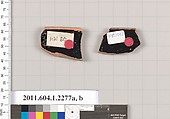 Terracotta rim fragments of kylikes (drinking cups), Terracotta, Greek, Attic