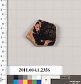 Terracotta fragment of a kylix (drinking cup), Terracotta, Greek, Attic