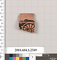 Terracotta rim fragment of a kylix (drinking cup), Terracotta, Greek, Attic