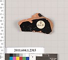 Terracotta fragment of a kylix (drinking cup), Terracotta, Greek, Attic