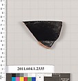 Terracotta rim fragment of a kylix (drinking cup), Terracotta, Greek, Attic
