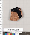 Terracotta fragment of a kylix (drinking cup), Terracotta, Greek, Attic