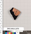 Terracotta fragment of a kylix (drinking cup), Terracotta, Greek, Attic